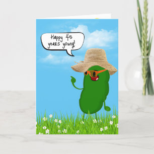 Cartão Picle Person with Hat for 45th Birthday