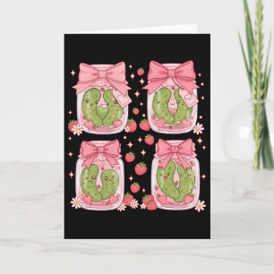Cartão Picles Kawaii Fraldinha de Morango Enlatada Jar Va