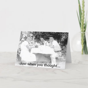 Cartão Picnic da família Vintage