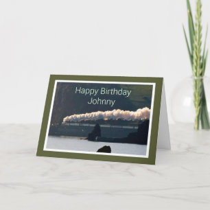 Cartão Pico clássico em vapor de cheio, aniversário perso