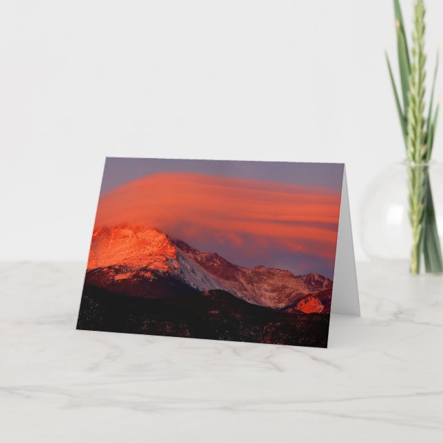 Cartão Pico de Nuvem Lenticular sobre Pikes (Frente)