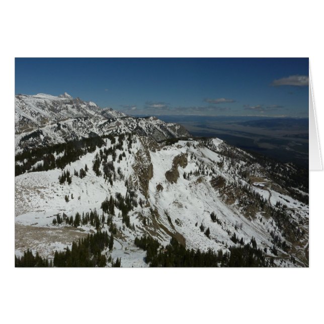 Cartão Picos de neve das montanhas Teton I Fotografia (Frente horizontal)