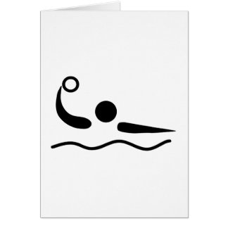 Cartão Pictograma de Waterpolo Polo Água
