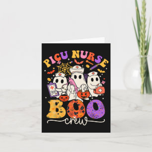 Cartão Picu Boo Crew Enfermeira Engraçada Fantasma Hallow