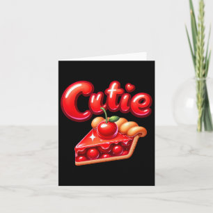 Cartão Pie Day Pi Day Ação de Graças Cherry Cute Pie Cuti
