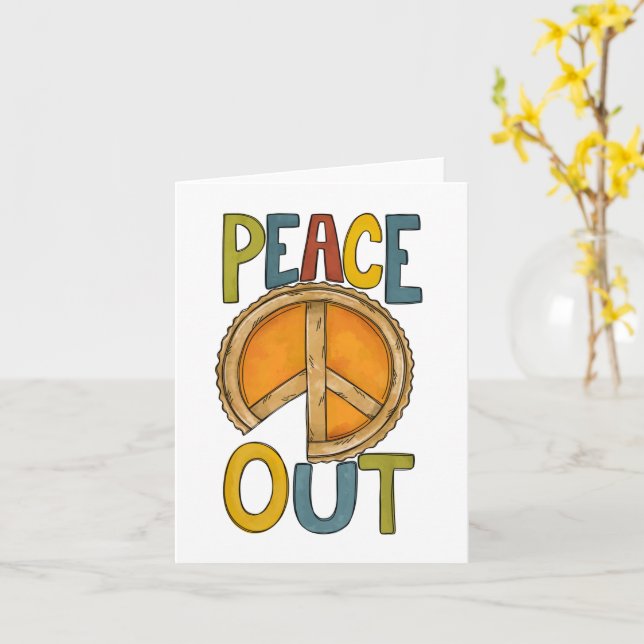 Cartão Pie Pumpkin Peace Out (Flor Amarela)