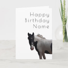 Cartão Piebald Pony Deco Birthday