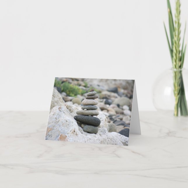 Cartão Piedras zen en la playa de Almería (Frente)