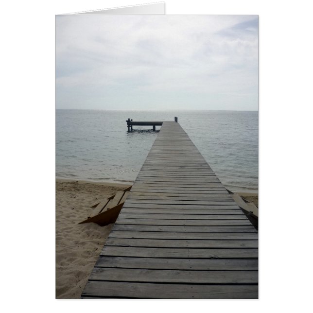 Cartão píer longo de roatán (Frente)