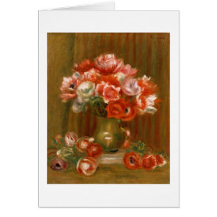 Cartão Pierre anêmonas de Renoir um  