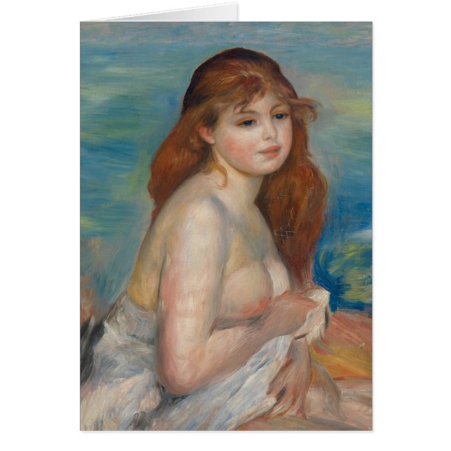 Cartão Pierre-Auguste Renoir Após o banho CC0444 (Frente)