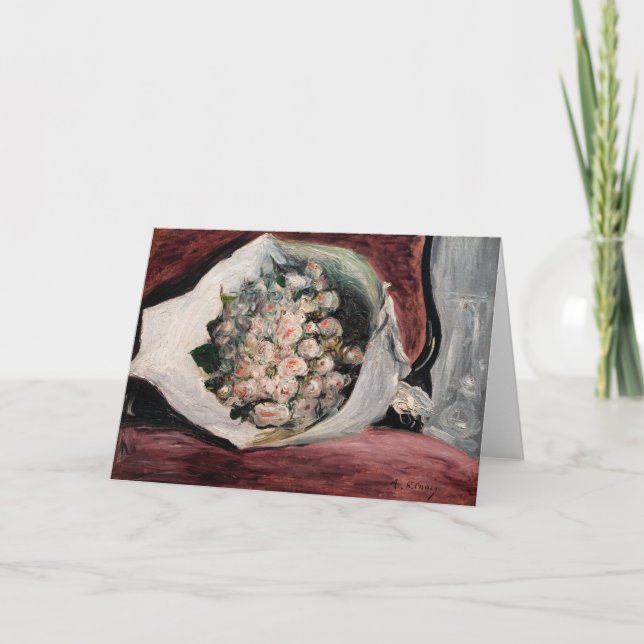Cartão Pierre-Auguste Renoir - Buquê em caixa (Frente)