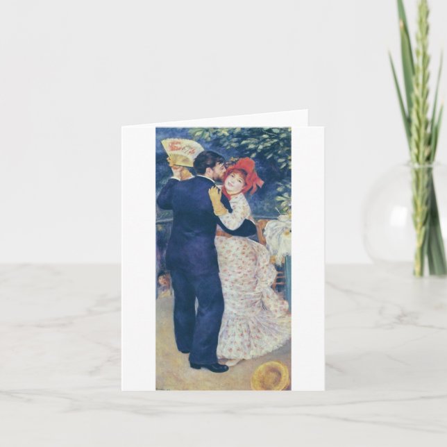 Cartão Pierre-Auguste Renoir - Danse à la campagne (1883) (Frente)