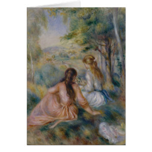 Cartão Pierre Auguste Renoir no prado