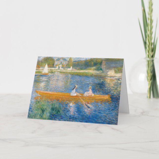 Cartão Pierre-Auguste Renoir - O Skiff (Frente)