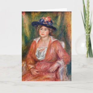 Cartão Pierre-Auguste Renoir - Retrato da Mulher Sentada