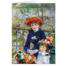Cartão Pierre-Auguste Renoir Two sisters on terrace Note