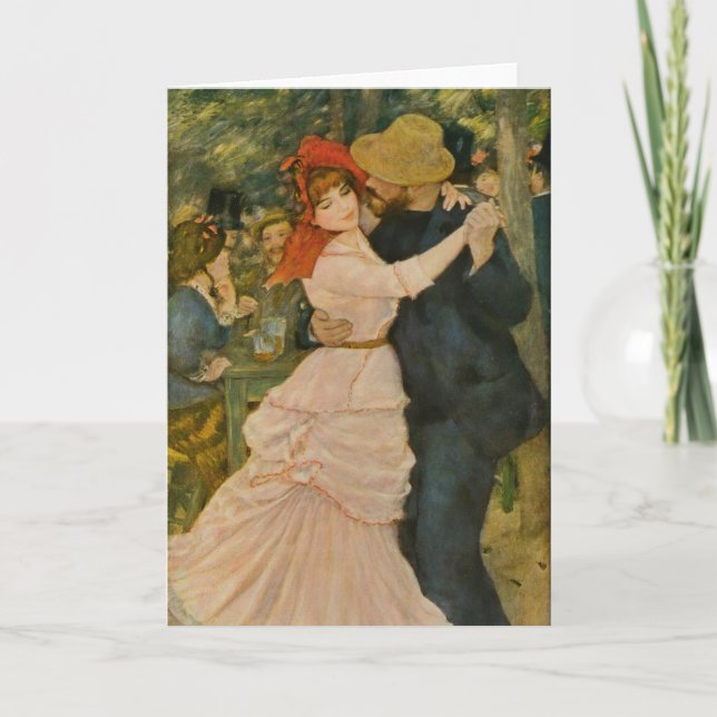 Cartão Pierre-Auguste Renoir's Dance at Bougival (1883) (Frente)
