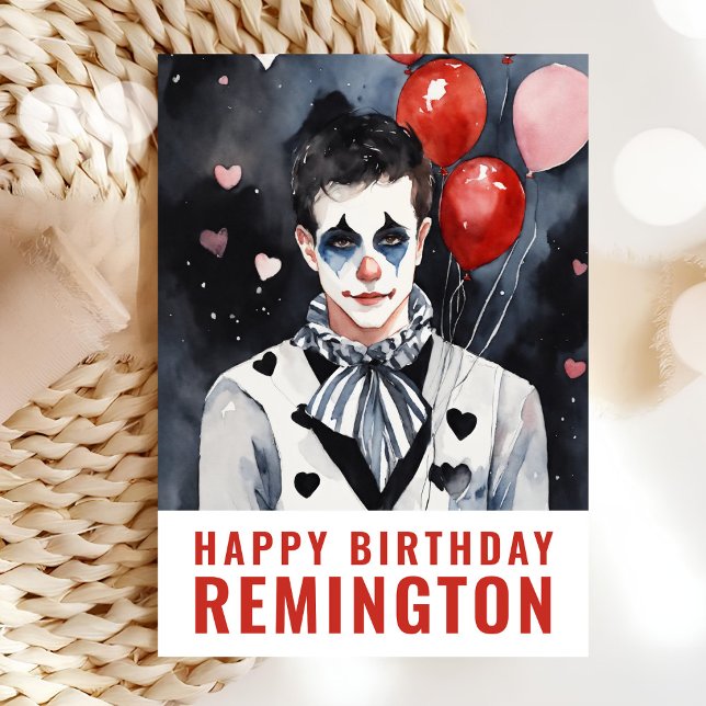 Cartão Pierrot preto e branco (Criador carregado)