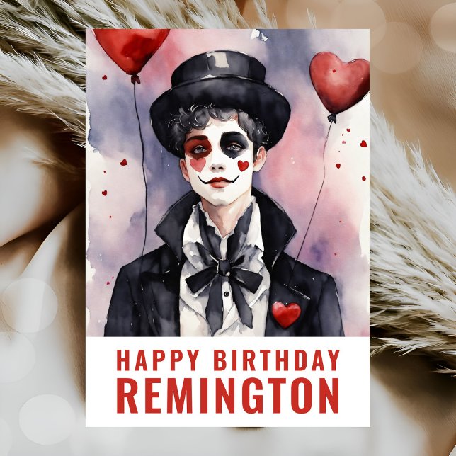 Cartão Pierrot preto e branco (Criador carregado)