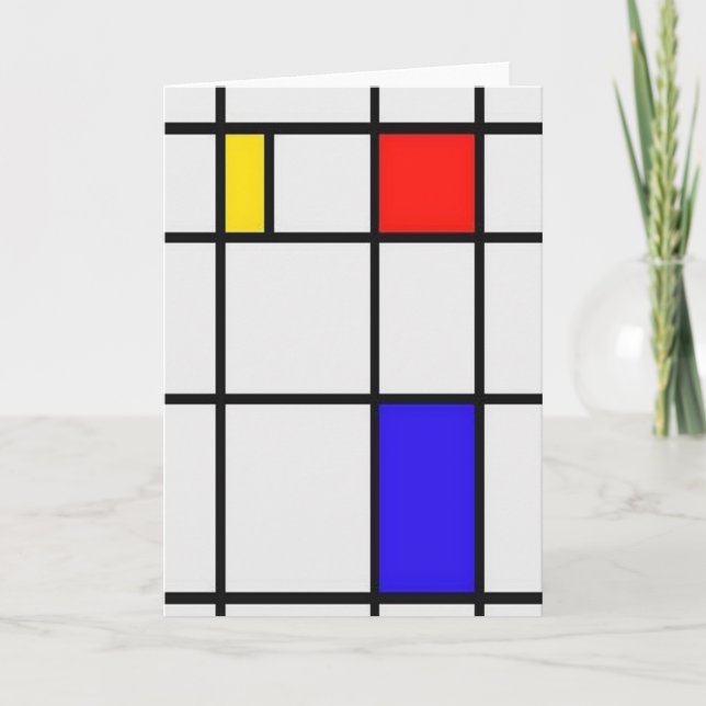 Cartão Piet Mondrian Modern Art (Frente)