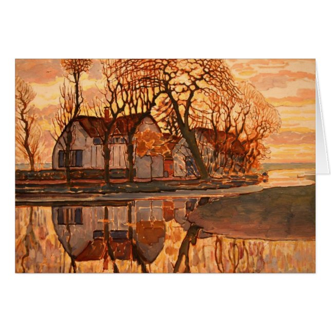 Cartão Piet Mondrian Modern Art (Frente Horizontal)