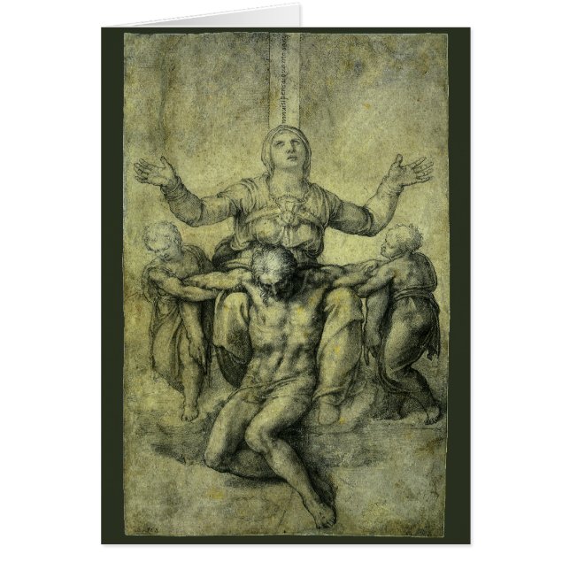 Cartão Pieta de Michelangelo para Vittoria Colonna (Frente)