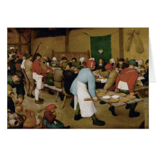 Cartão Pieter Bruegel a pessoa idosa - casamento do