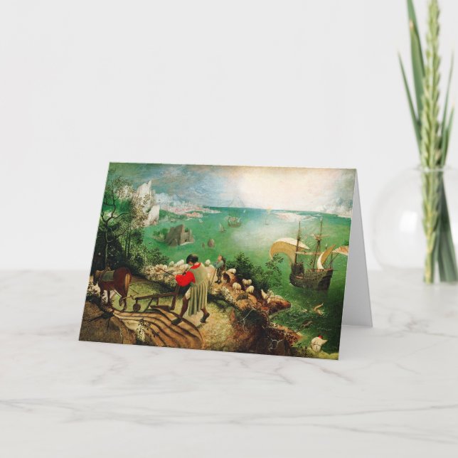 Cartão Pieter Bruegel Landscape with the Fall of Icarus (Frente)