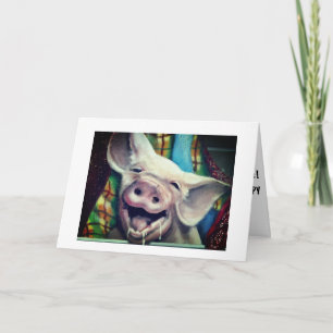 CARTÃO PIG DIZ UM POUCO DIVERTIDO **ADULTO ANIVERSÁRIO**