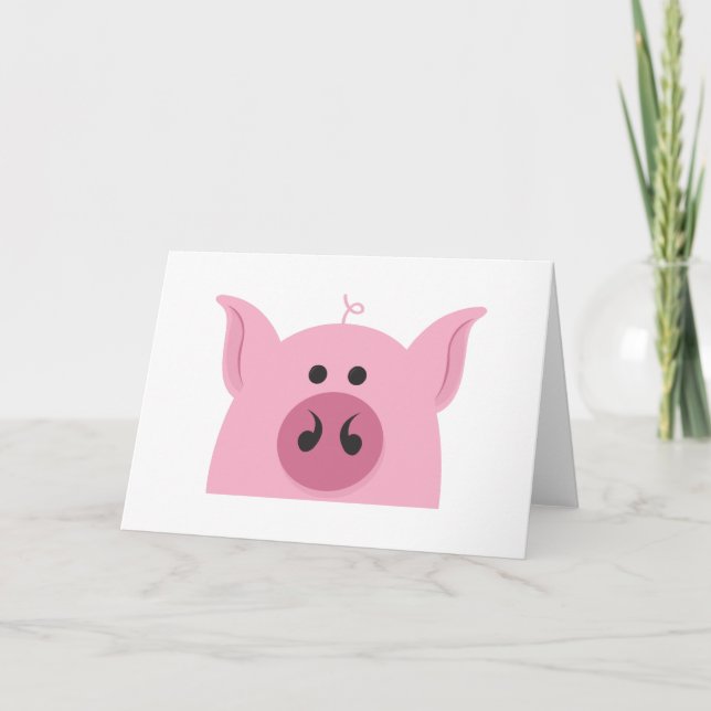 Cartão Pig Face (Frente)