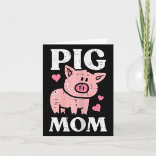 Cartão Pig Mãe Porco Engraçado Fazendeiro Suínos Dia das
