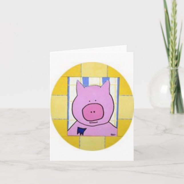 Cartão Pig Note Card (Frente)
