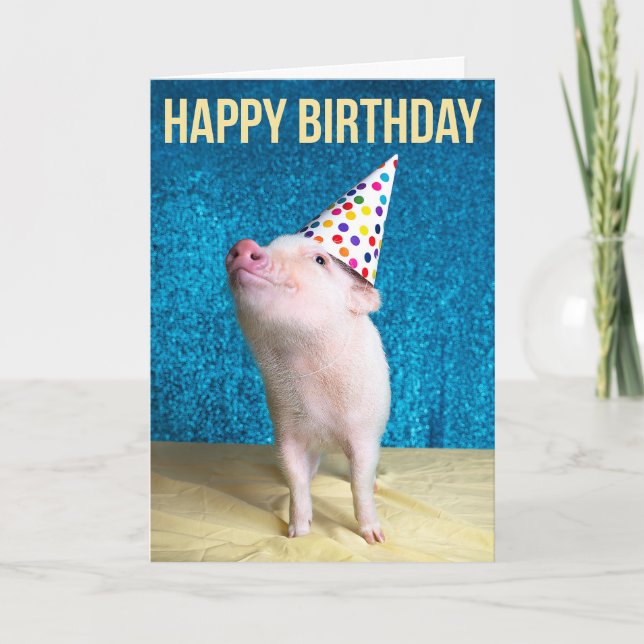 Cartão Pig Out Birthday Card (Frente)