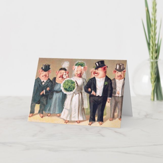 Cartão Pig Wedding (Frente)