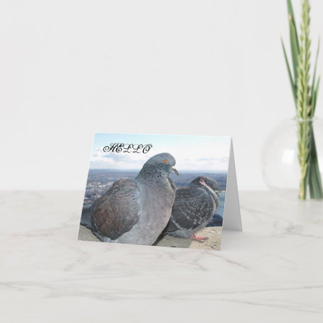 Cartão Pigeons Note Card (Frente)