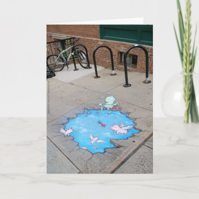 Cartão pigfishing com beterrabas (Frente)