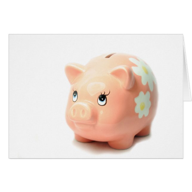 Cartão Piggy-bank (Frente Horizontal)