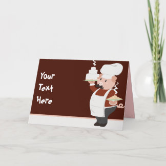 Cartão Piggy Chef Greeting Card