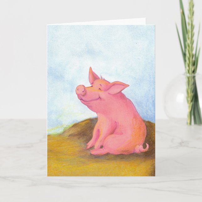 Cartão Piggy Pinkles / Blank Greeting Card (Frente)