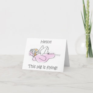 Cartão Pigs Fly Note Card