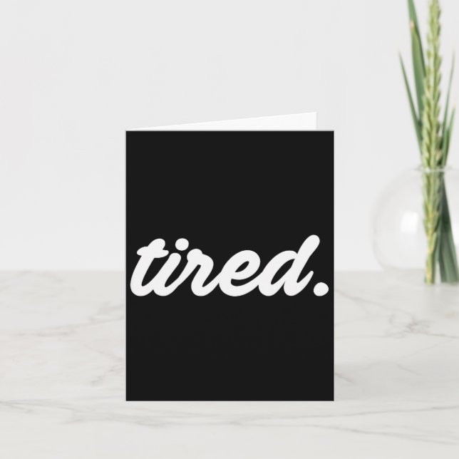 Cartão Pijama Cansado Sleeng Pjs Homens Mulheres Top Pija (Frente)