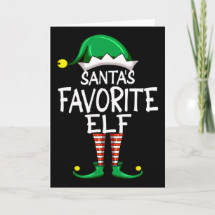 Cartão Pijama de Natal Divertido do Elfo Favorito do Papa