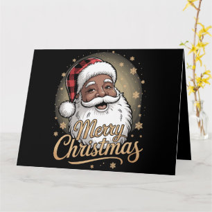 Cartão Pijama Natal Afro-Americano Papai Noel