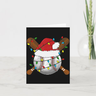 Cartão Pijamas de Natal de Beisebol Engraçados para Famíl