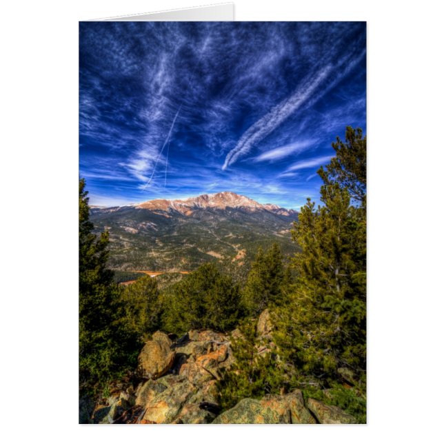 Cartão Pikes Pico e Céu Azul (Frente)