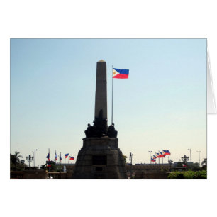Cartão pilar de monumento rizal