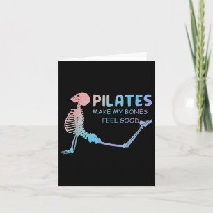 Cartão Pilates Faz Meus Ossos Se Sentirem Bem Esqueleto