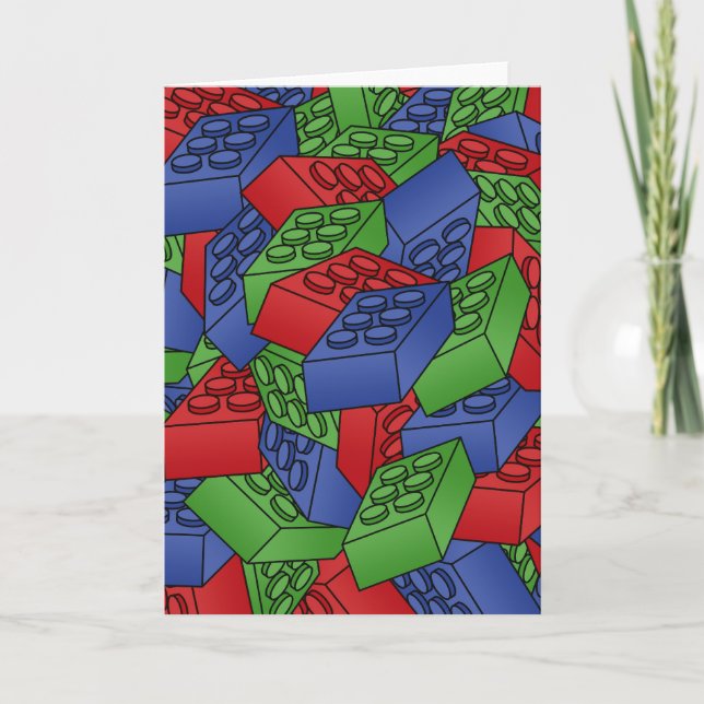 Cartão Pile of Building Blocks (Frente)