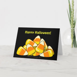 Cartão Pile of Candy Corn Halloween Template